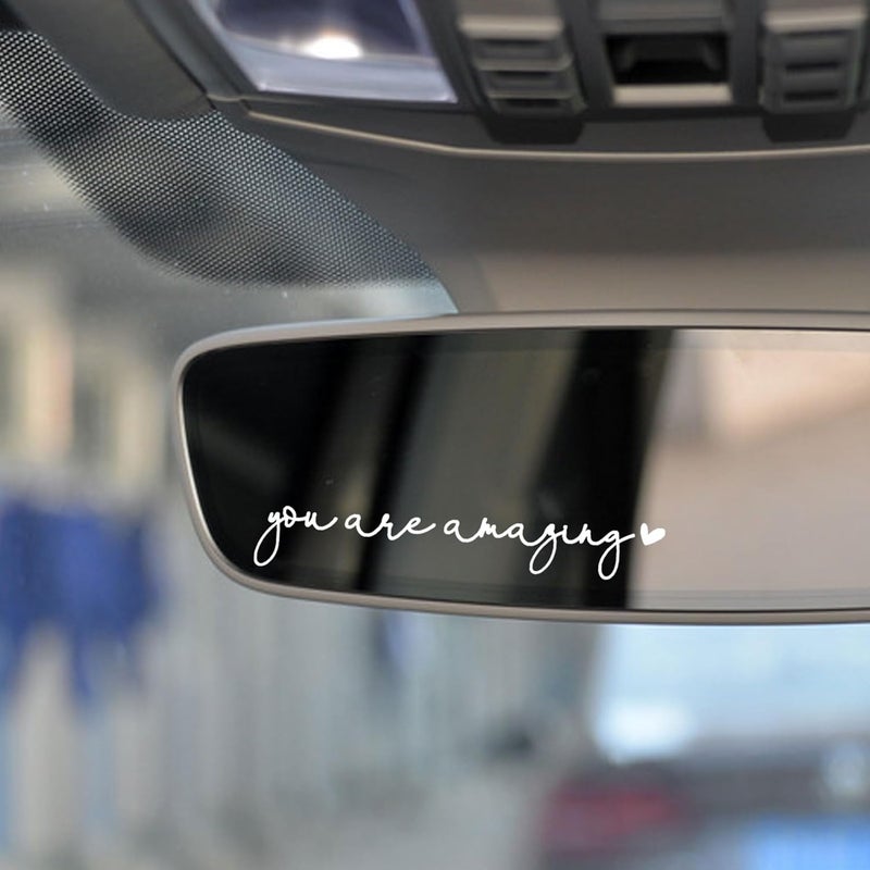 OFlyDesigns 2 x You are Amazing Vinyl Sticker Mirror Decor Car Decal for Women Affirmation Reminder Sticker for Her New Car Decor Water Bottle Decor Water Bottle Stickers - Image 3